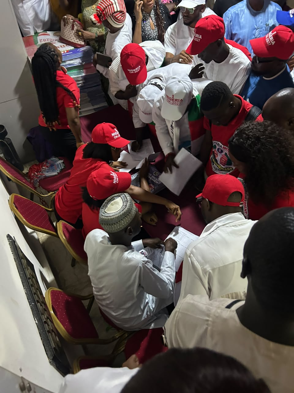 Coordinators and members participating in inauguration registration